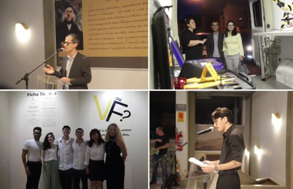 Visitantes na exposição